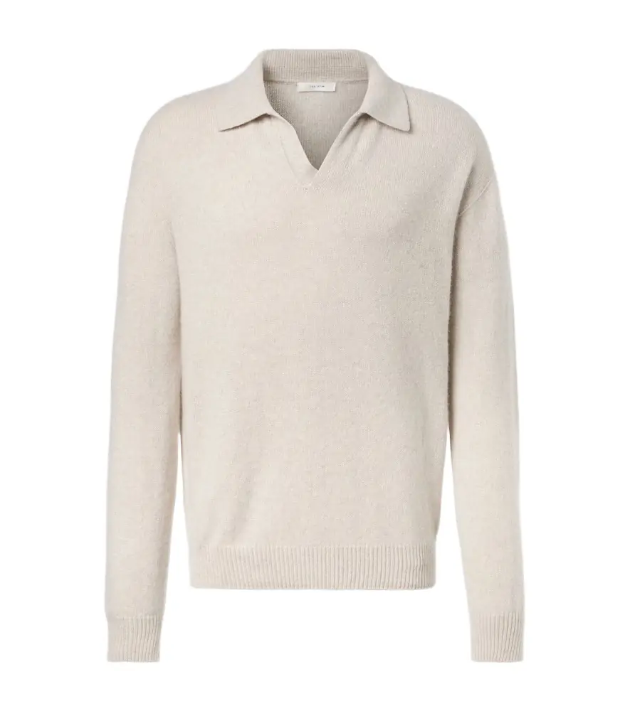 The Row Leach cashmere polo sweater