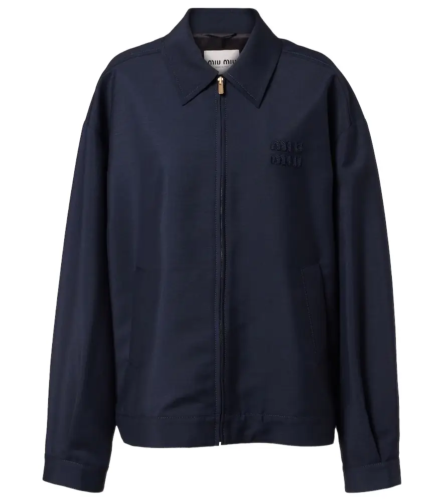 Miu Miu Mohair and wool blouson jacket