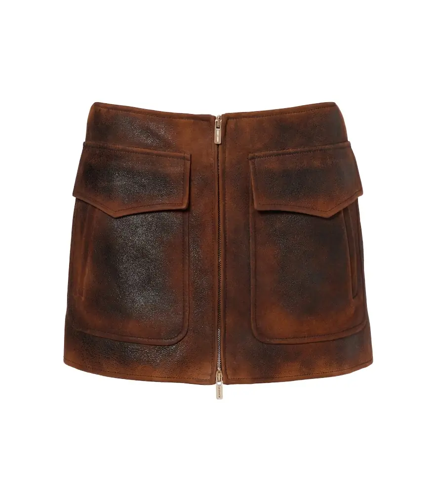 Miu Miu Suede miniskirt