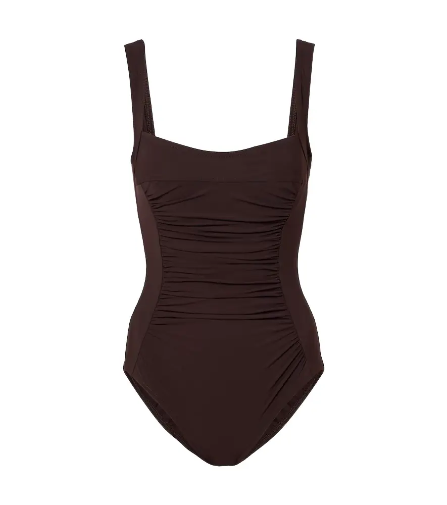 Karla Colletto Basics ruched swimsuit