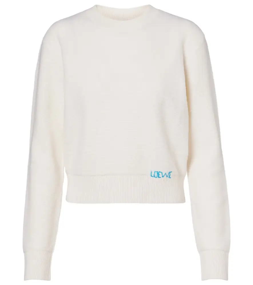 Loewe Logo embroidered wool sweater
