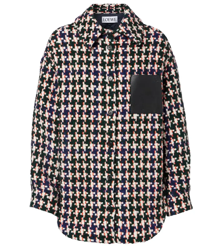 Loewe Leather-trimmed overshirt