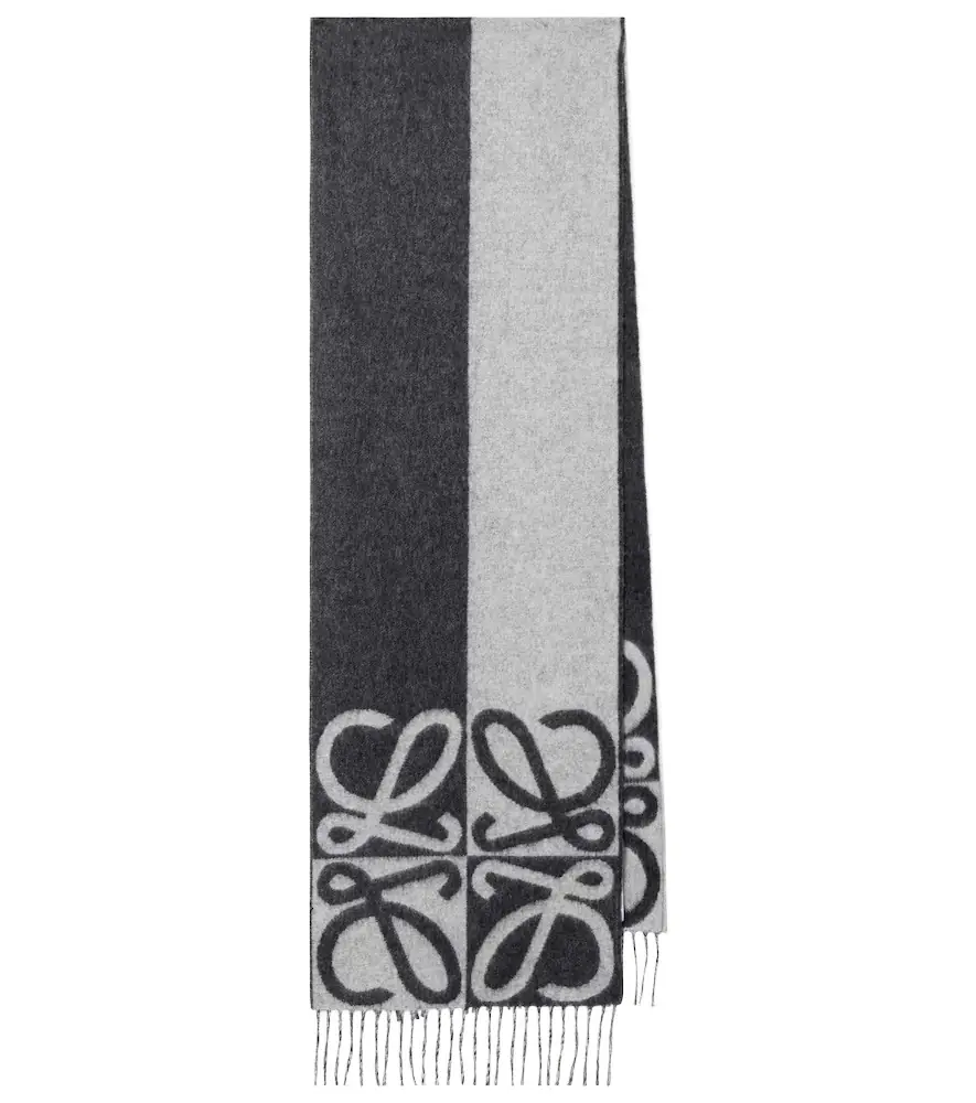 Loewe Anagram wool and cashmere scarf