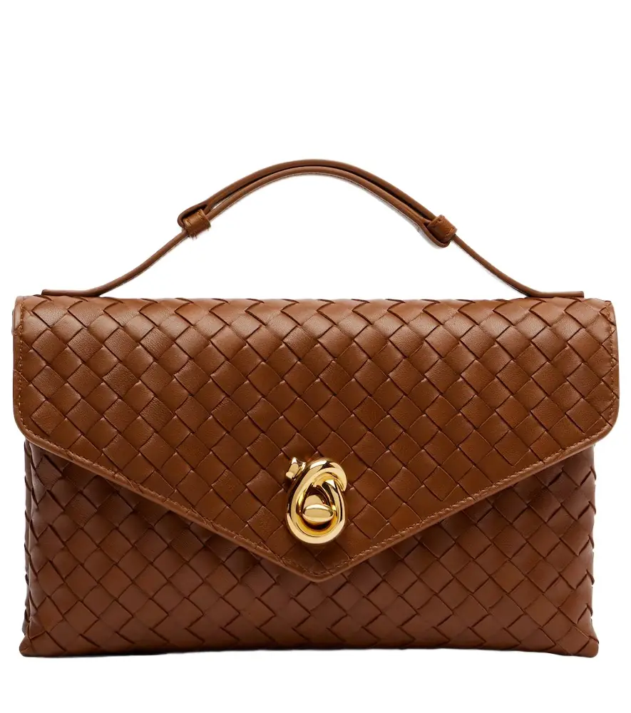 Bottega Veneta Knot Lock Intrecciato leather top-handle bag