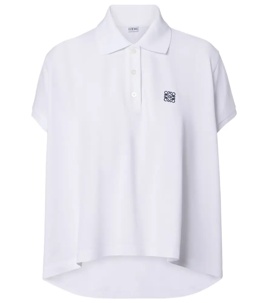 Loewe Asymmetric cotton piqué polo shirt