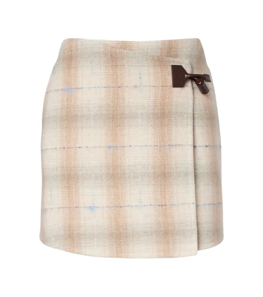 Loewe Wool, cashmere, and silk miniskirt