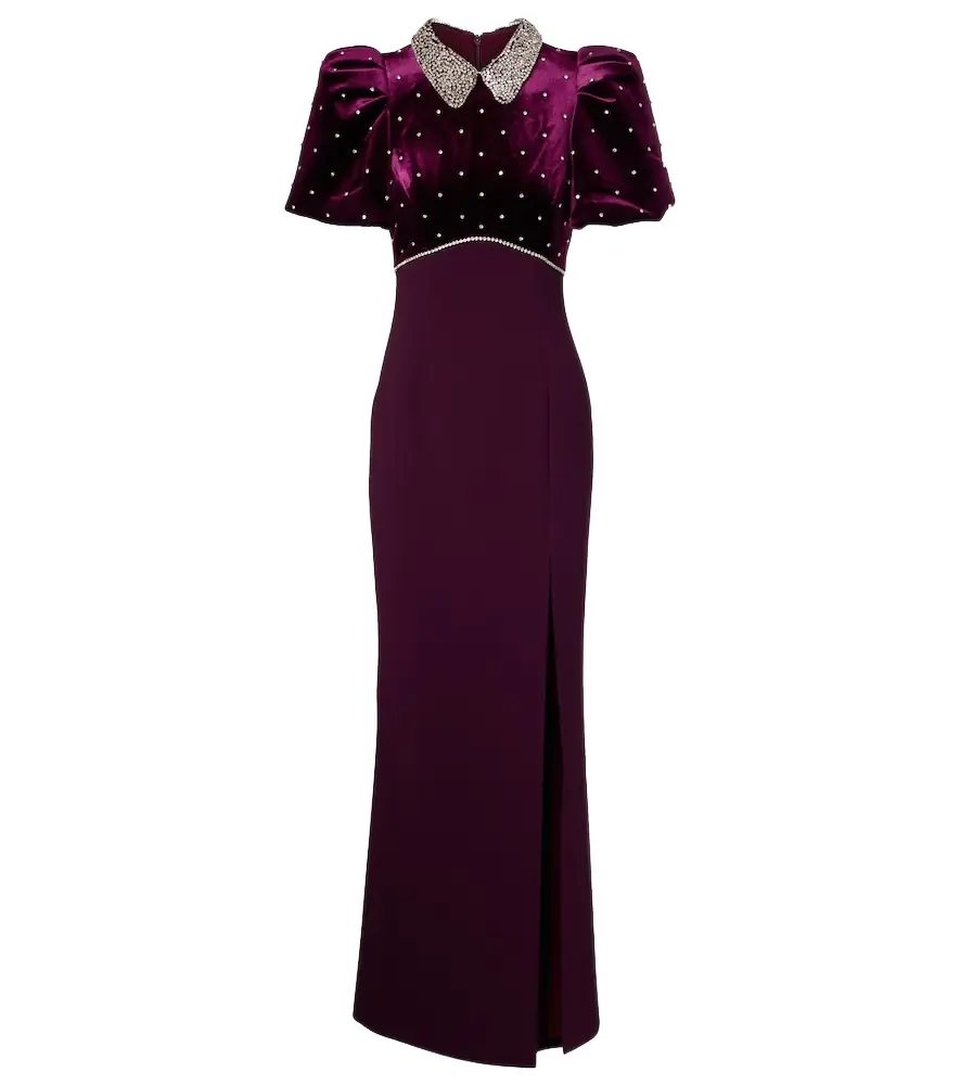 Rebecca Vallance Charles embellished velvet gown