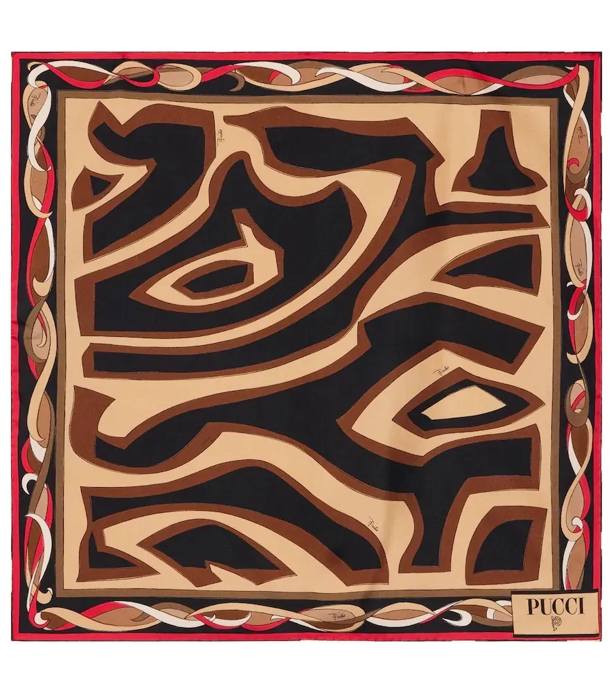 Pucci Labirinto silk twill scarf