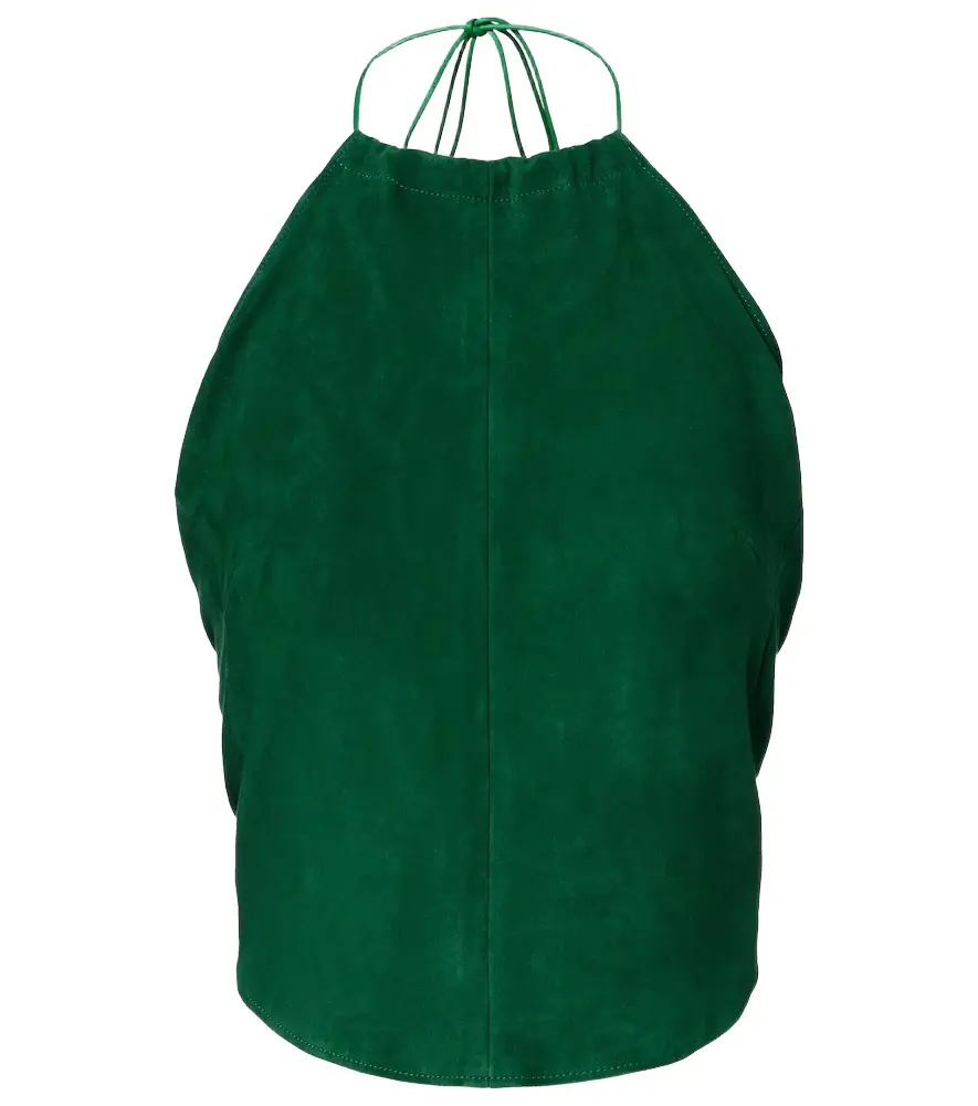 Stouls Rosie halterneck suede top