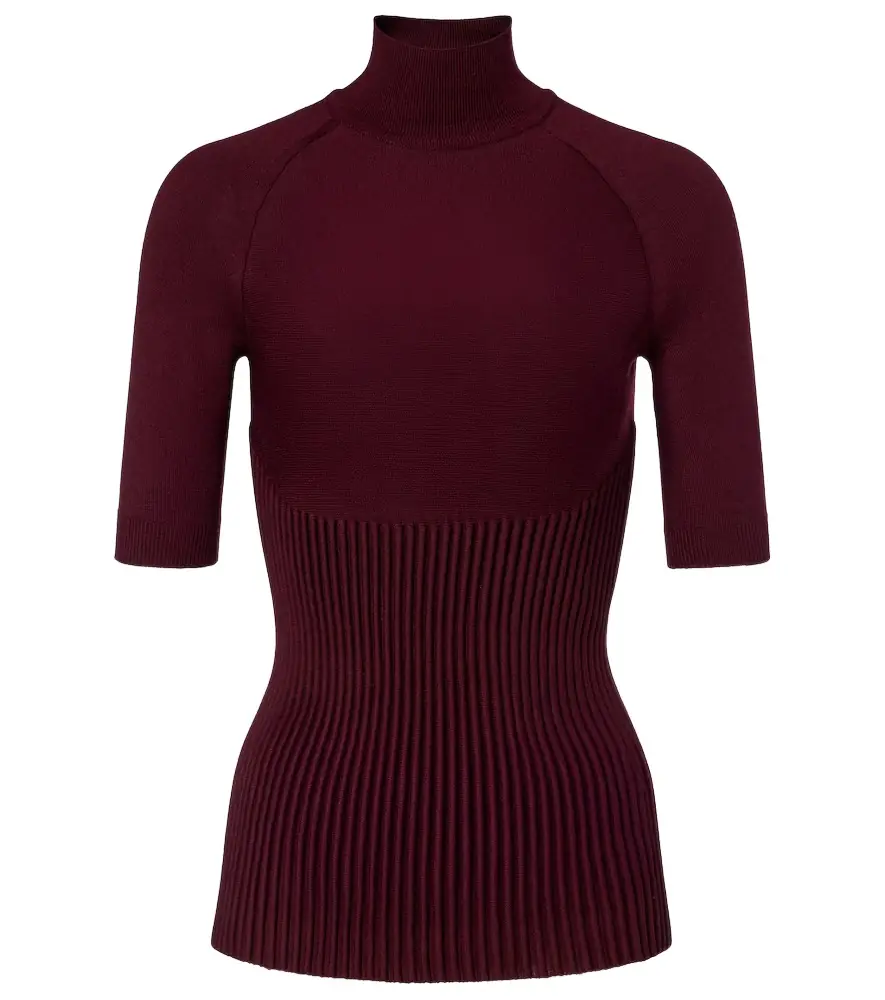 Alaia Alaïa Ribbed-knit wool-blend top