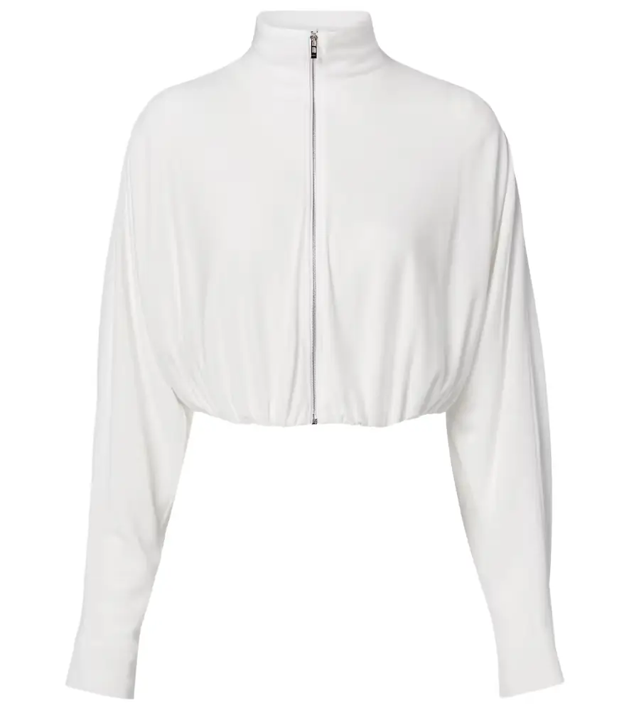 Alaia Alaïa Draped mockneck jersey jacket
