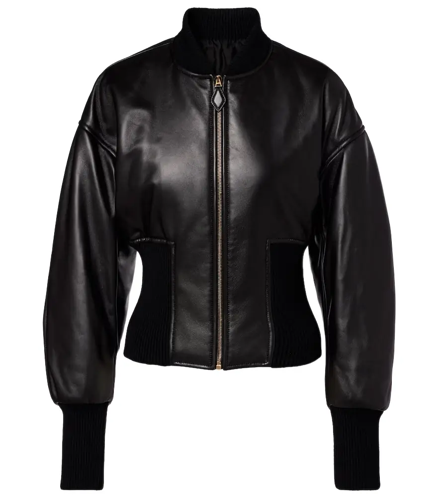 Alaia Alaïa Leather bomber jacket