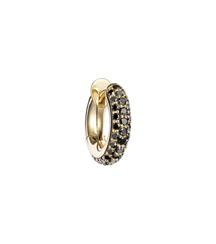Spinelli Kilcollin Macro Hoop 18kt yellow gold single earring with diamonds