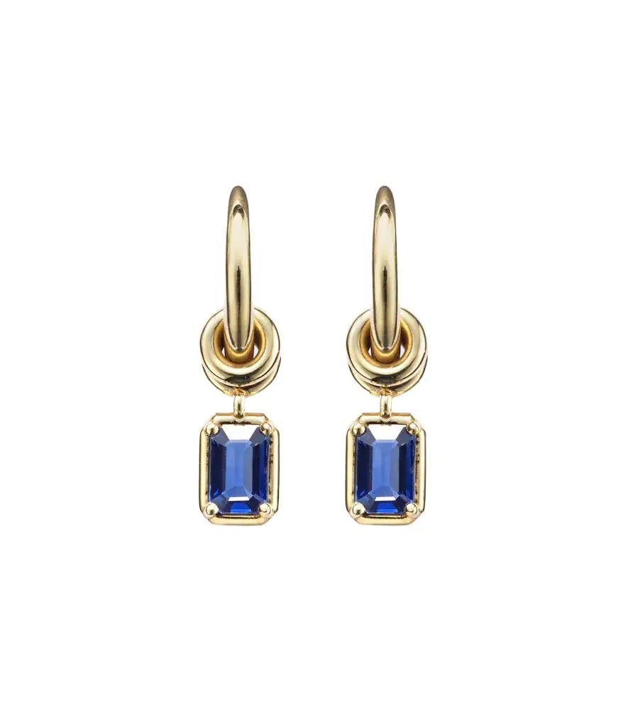 Spinelli Kilcollin Zahra 18kt gold hoop earrings with sapphires