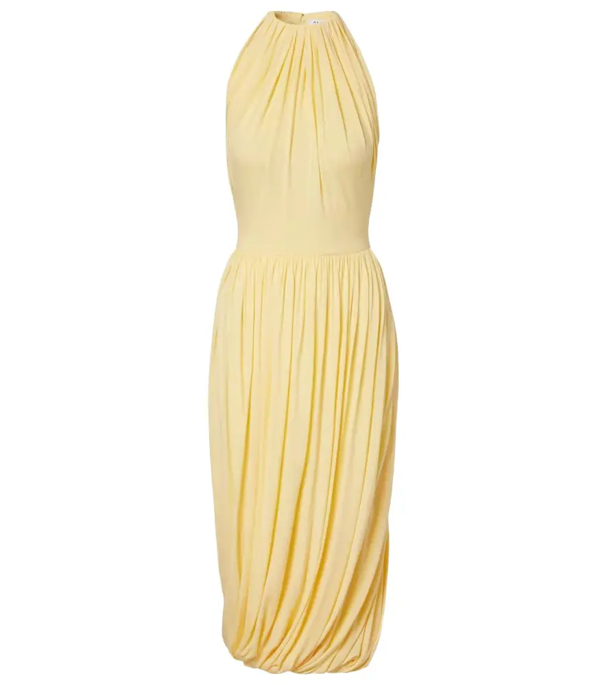 Alaia Alaïa Gathered jersey midi dress