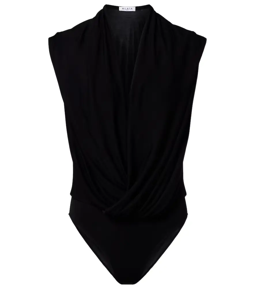 Alaia Alaïa Draped jersey bodysuit