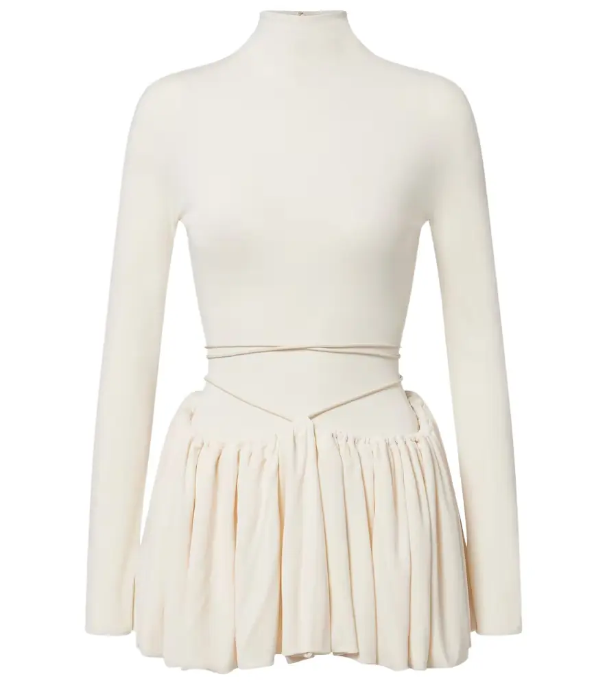 Alaia Alaïa Gathered jersey minidress