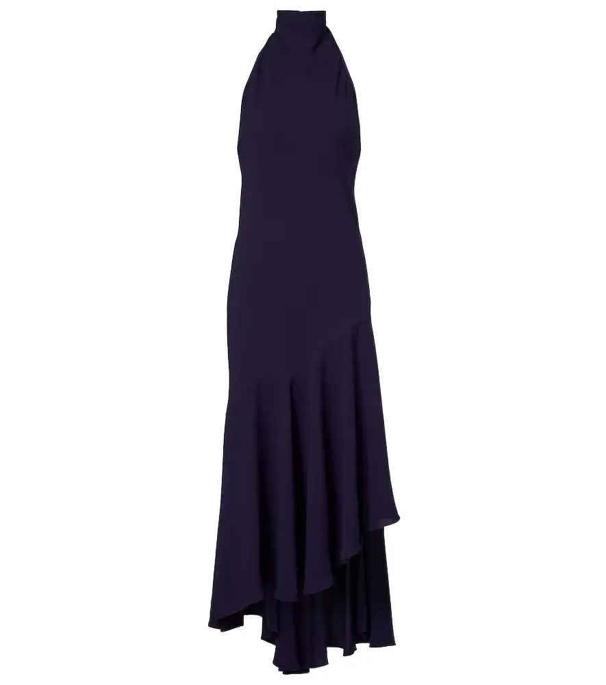 Alaia Alaïa Asymmetric halterneck maxi dress