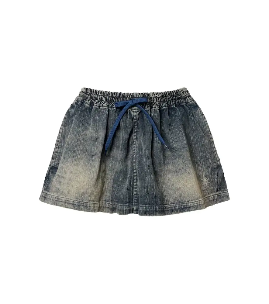 Balenciaga Distressed denim miniskirt