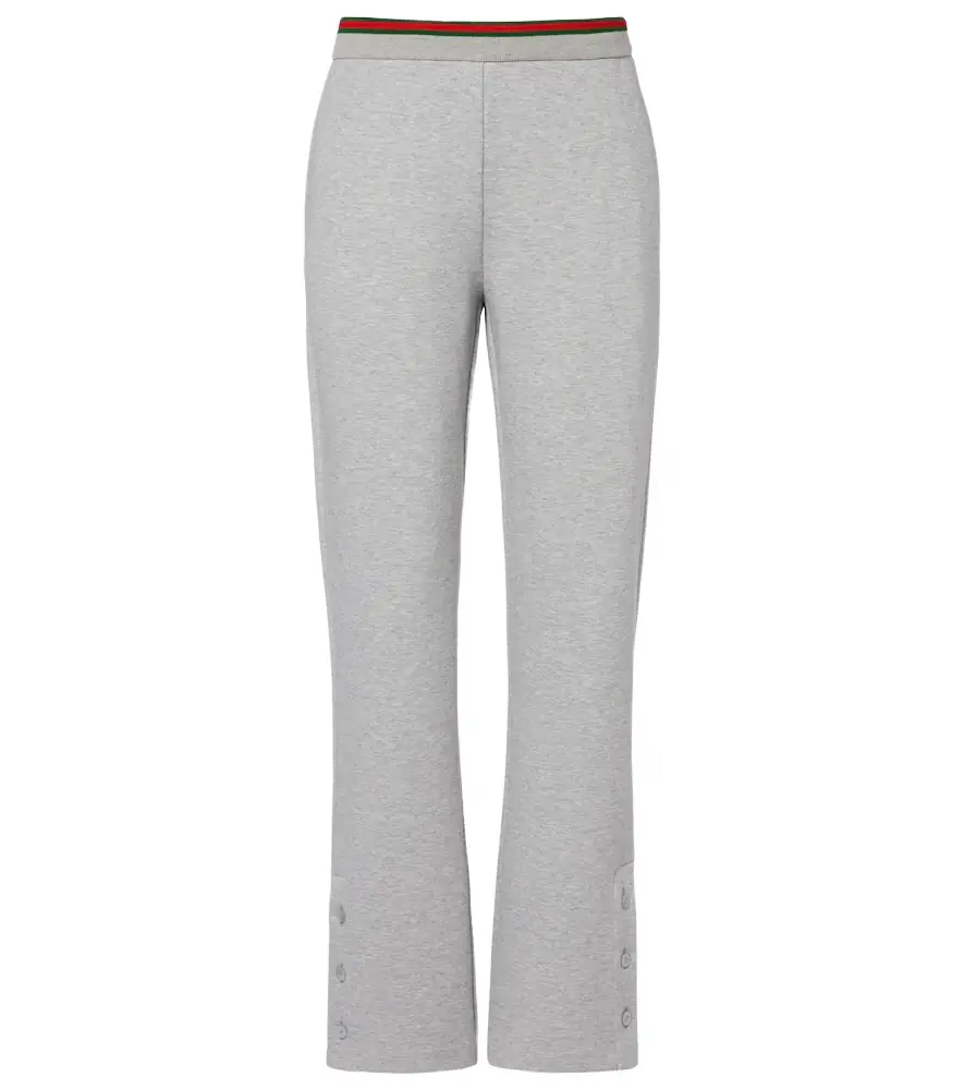 Gucci Web Stripe cotton-blend jersey sweatpants