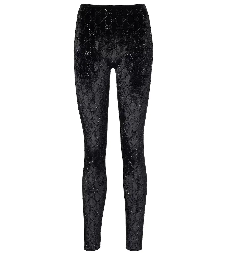 Gucci GG embellished chenille leggings