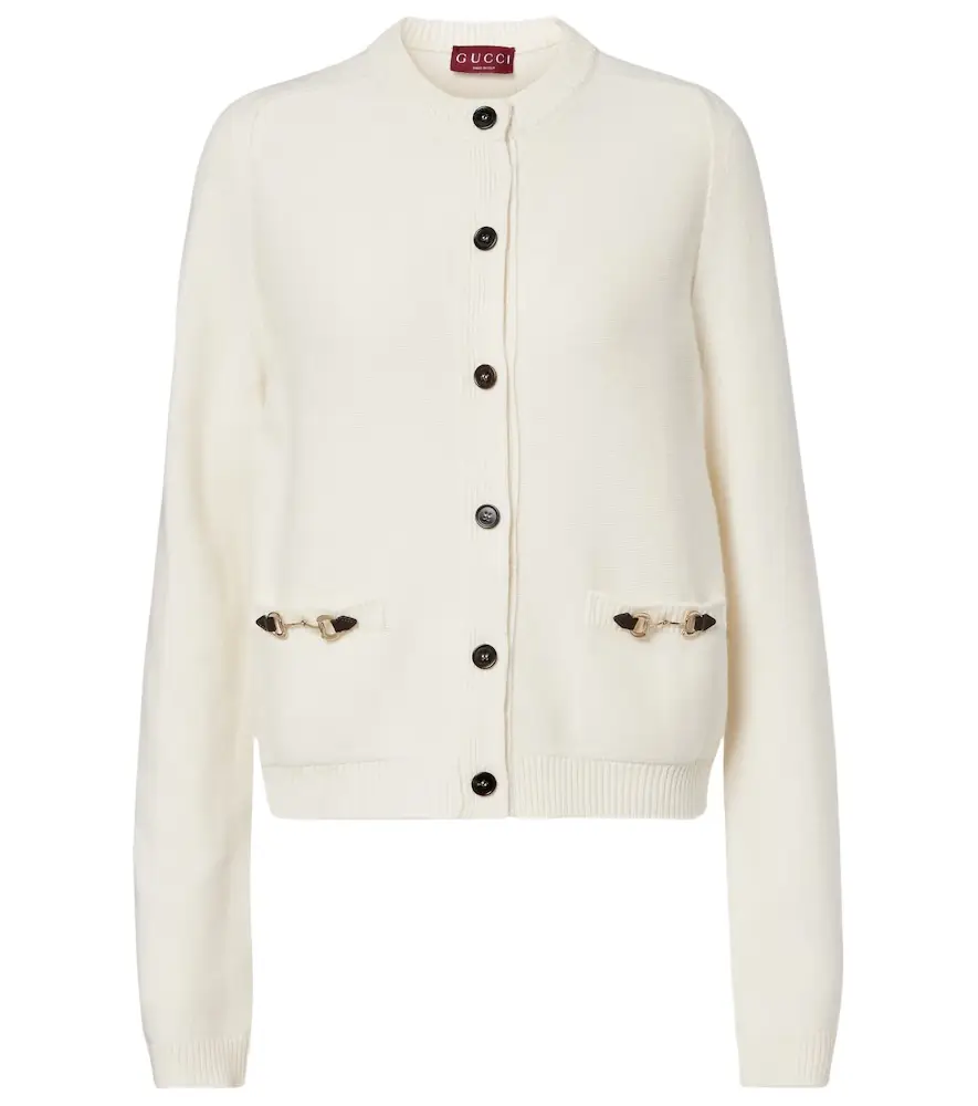 Gucci Horsebit wool and cashmere cardigan
