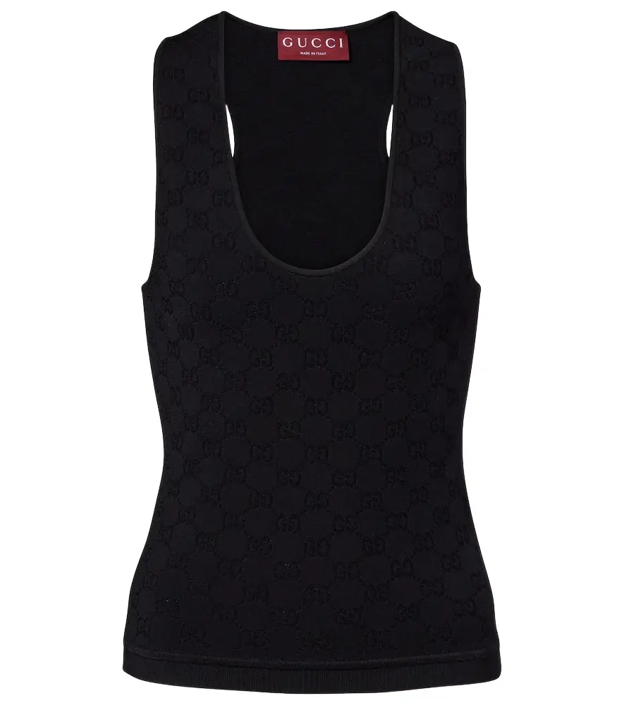 Gucci GG cotton-blend jacquard tank top