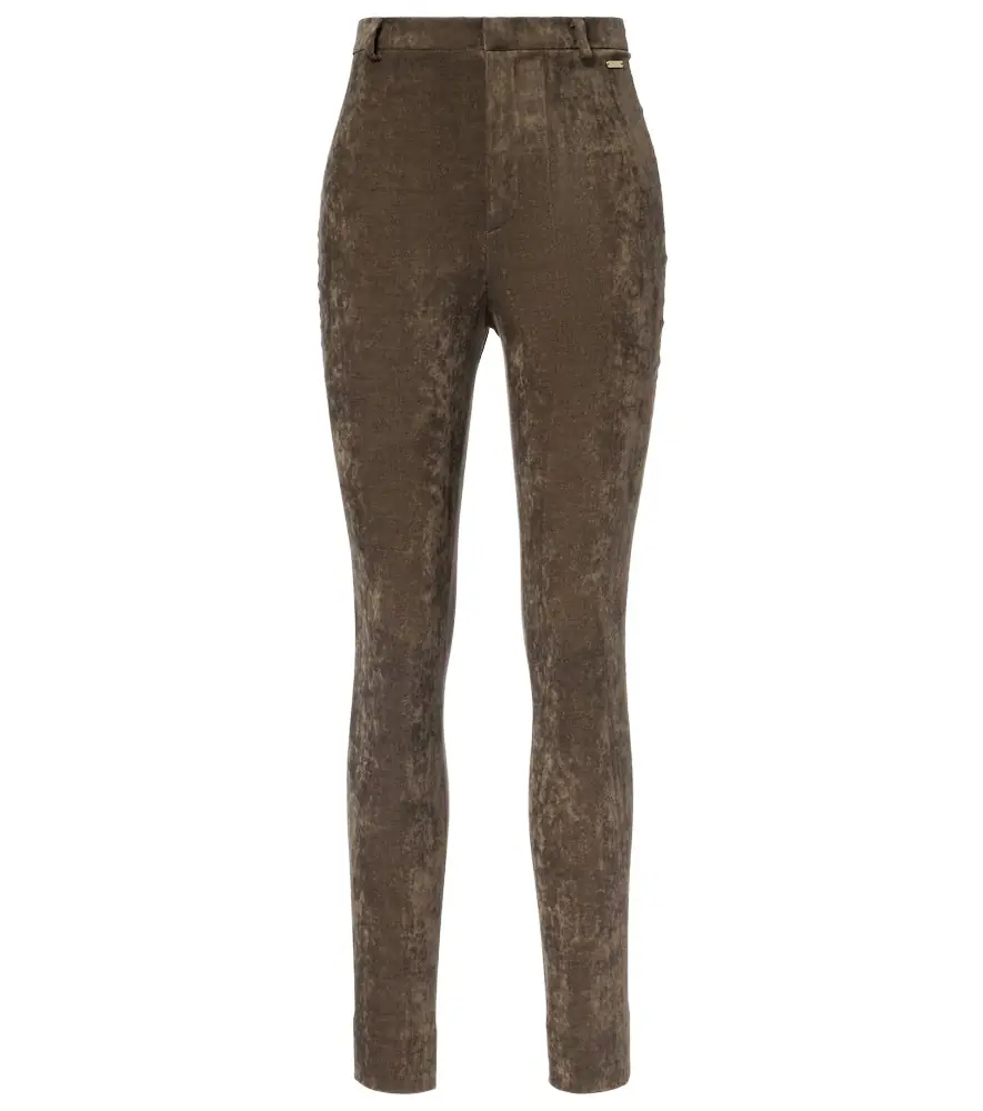 Gucci Cotton-blend velvet leggings