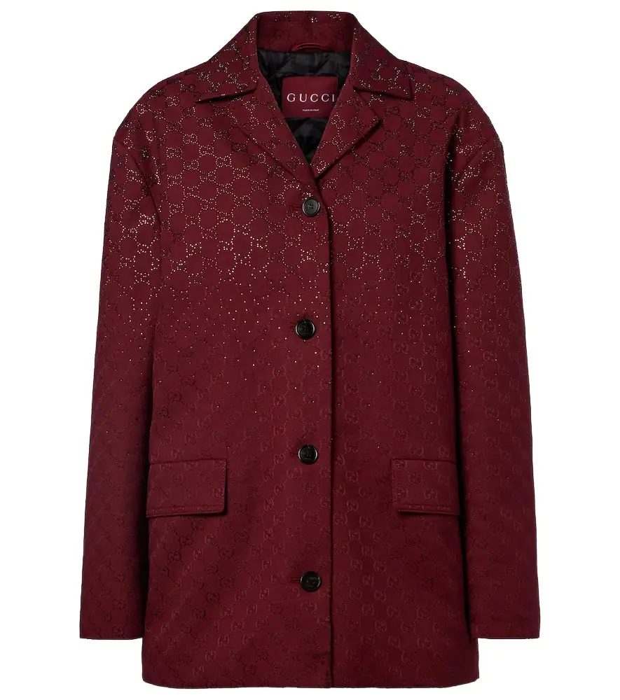 Gucci GG Crystal canvas blazer