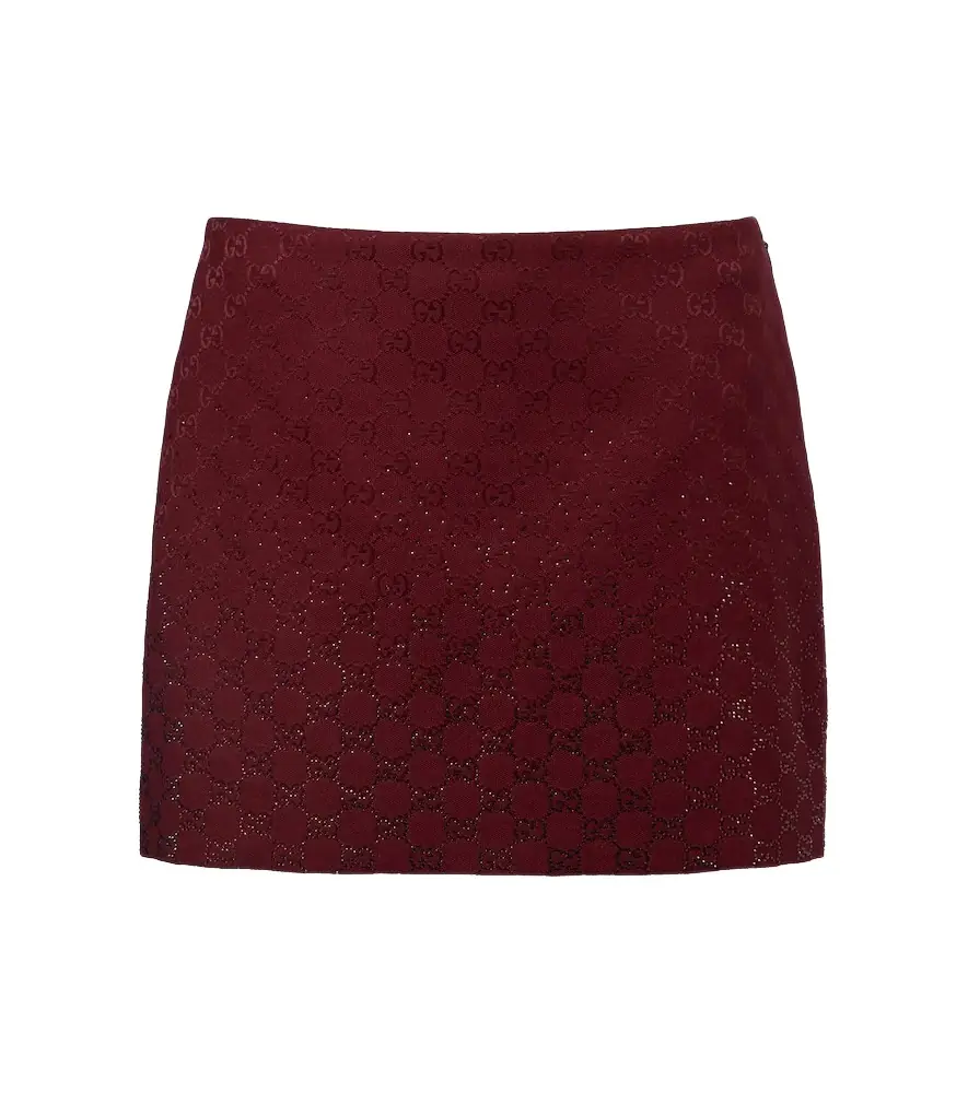 Gucci GG Canvas crystal-embellished miniskirt