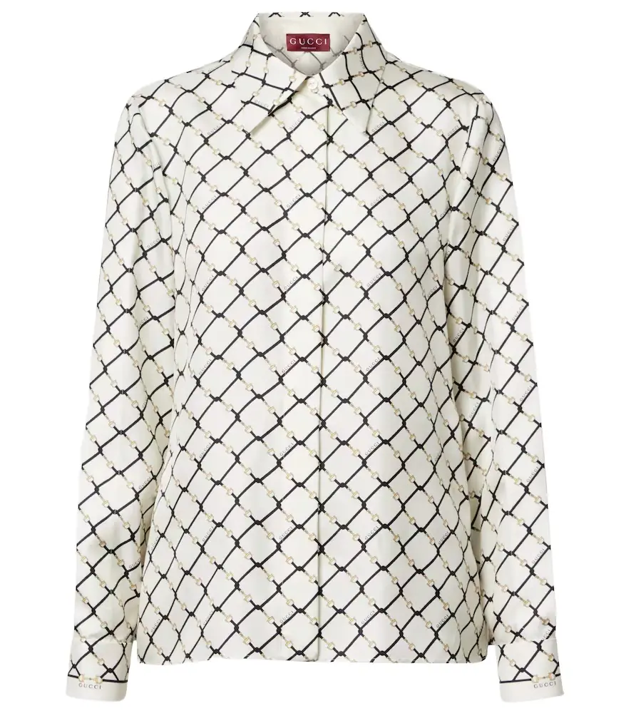 Gucci Horsebit silk twill shirt