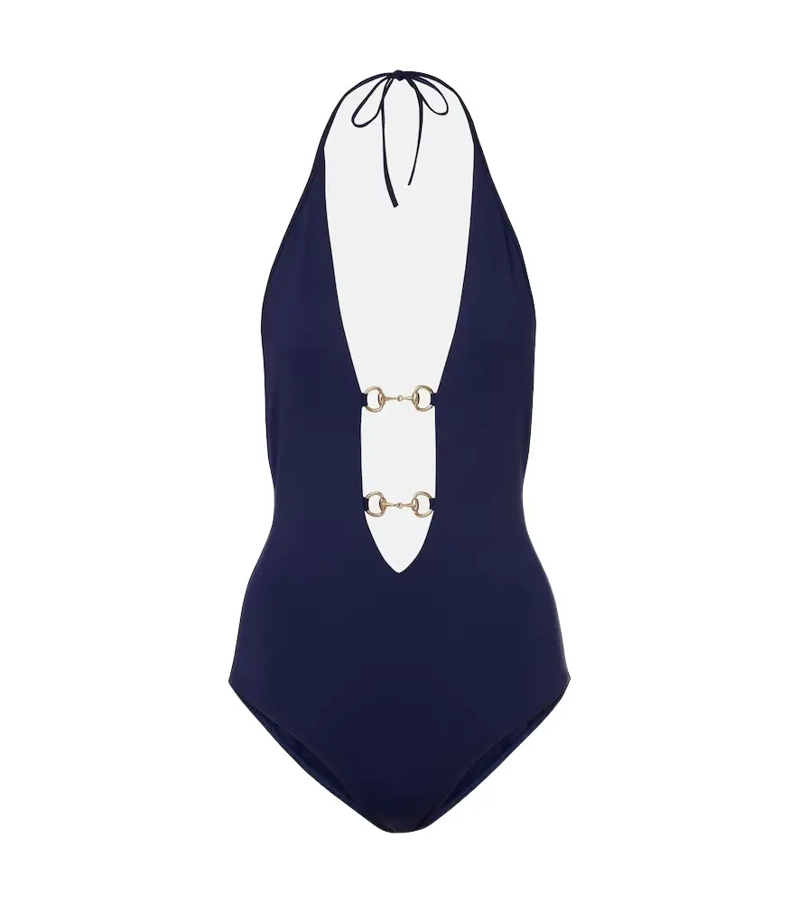 Gucci Horsebit halterneck swimsuit