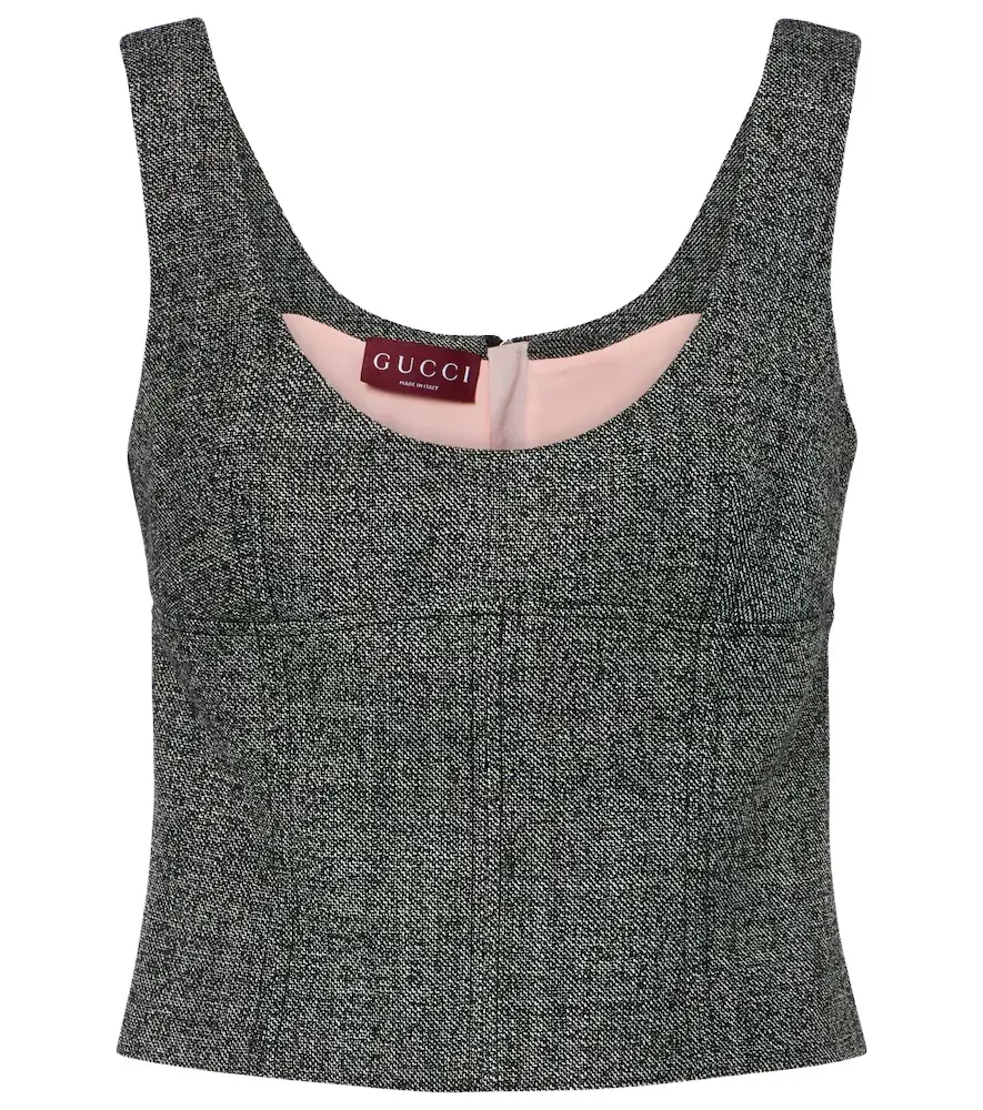 Gucci Cropped wool tank top