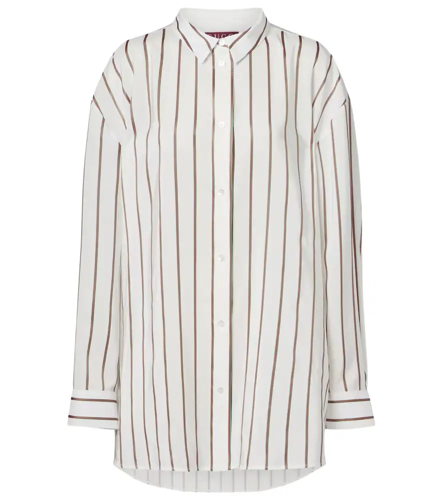 Gucci Striped silk-blend jacquard shirt