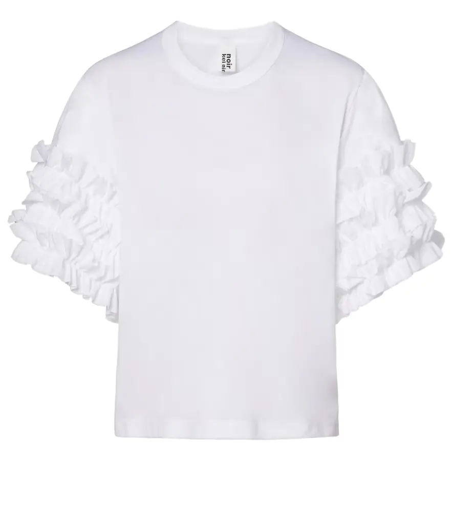 Noir Kei Ninomiya Ruffled cotton T-shirt