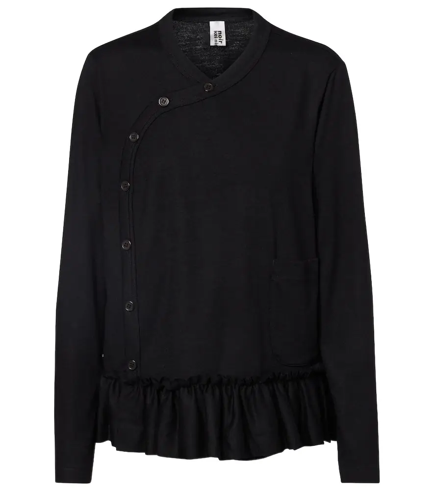 Noir Kei Ninomiya Ruffled wool top