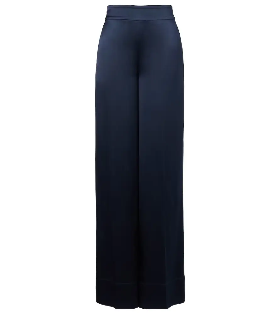 Joseph Dijon silk satin wide-leg pants