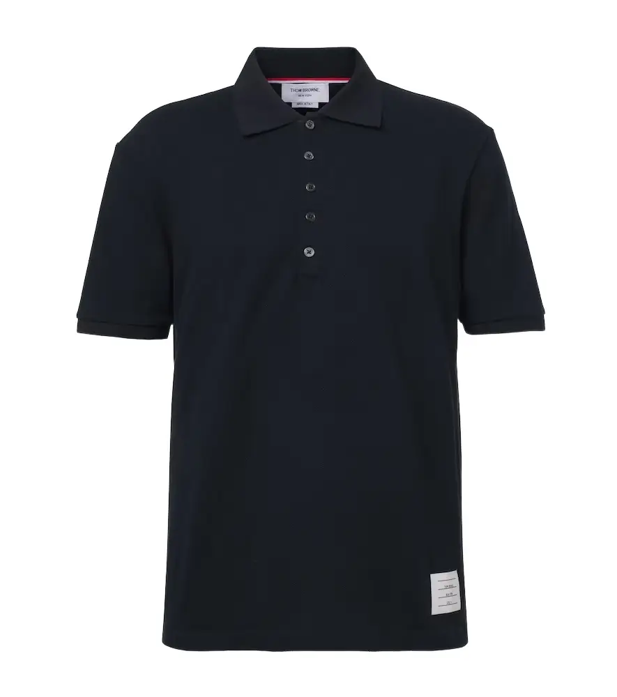Thom Browne 4-Bar cotton piqué polo shirt