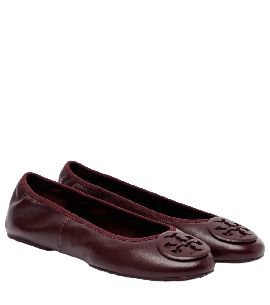Tory Burch Reva Travel leather ballet flats