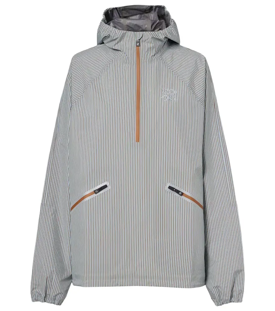 Loewe x On Storm striped half-zip jacket