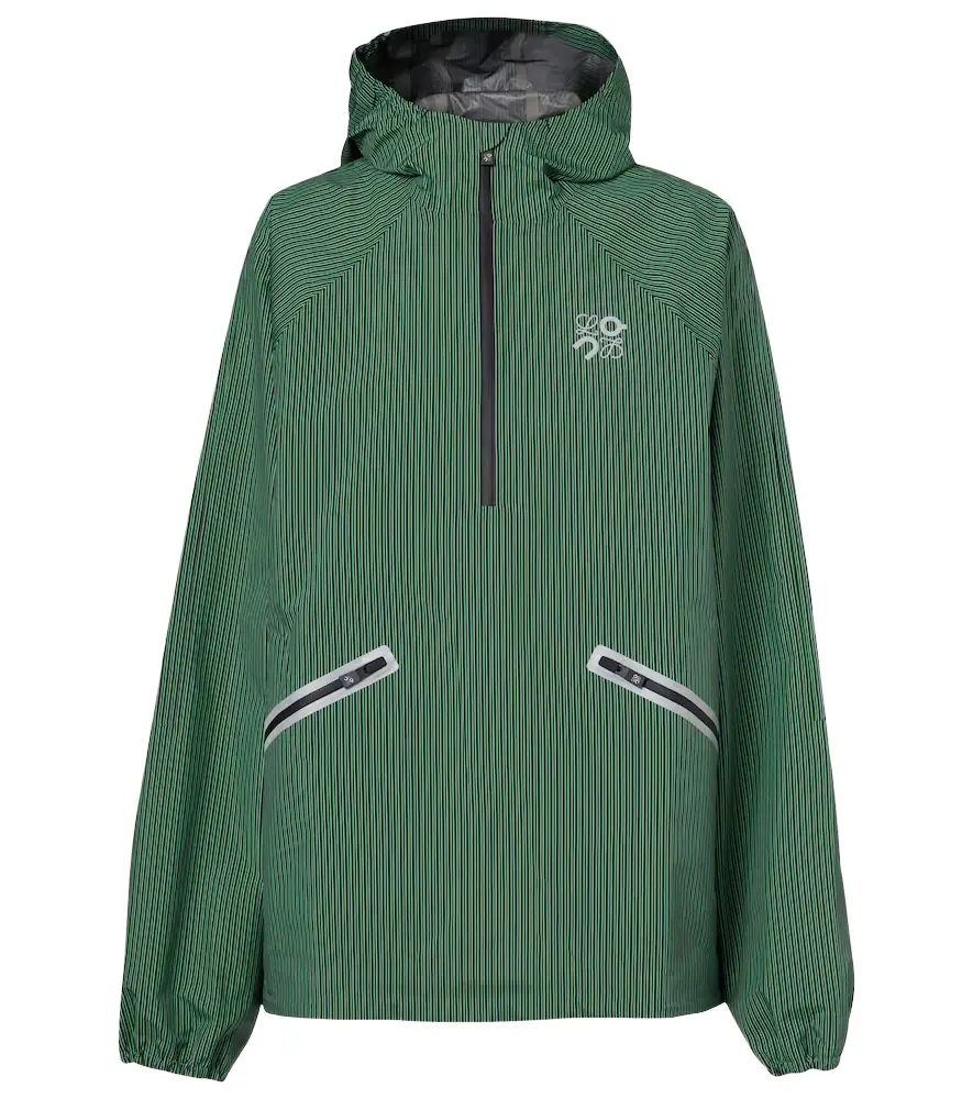 Loewe x On Storm striped half-zip jacket