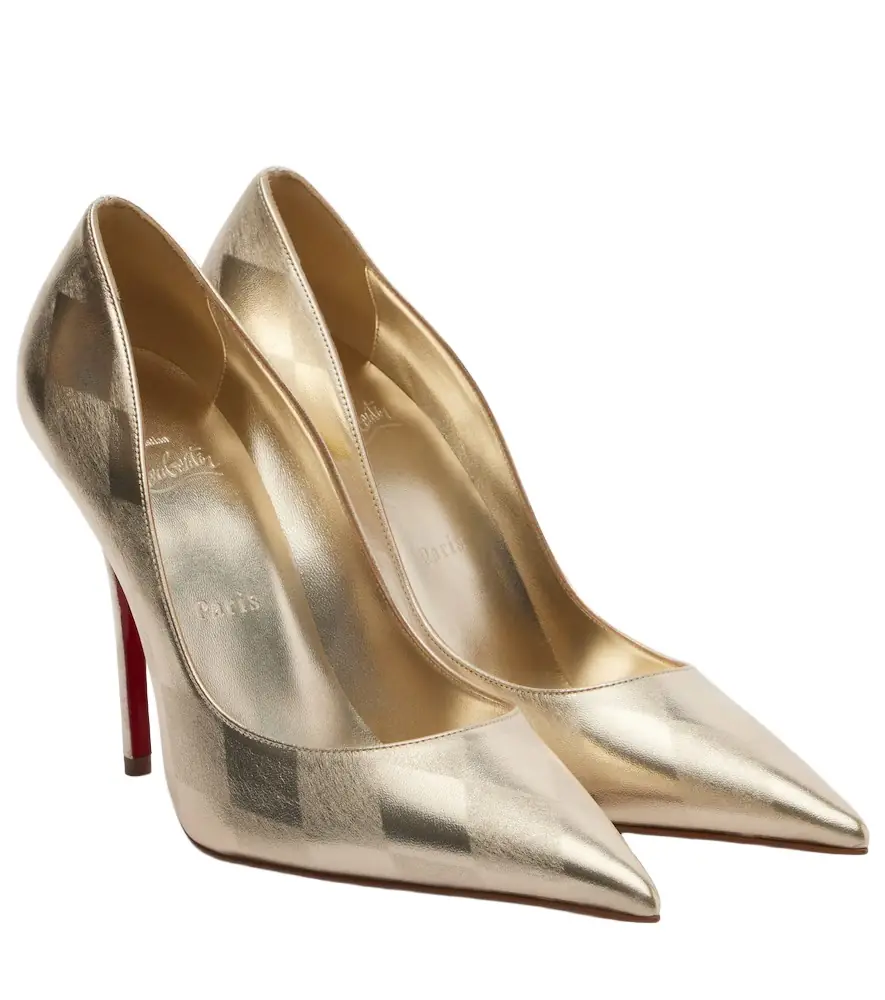 Christian Louboutin Miss Z metallic leather pumps