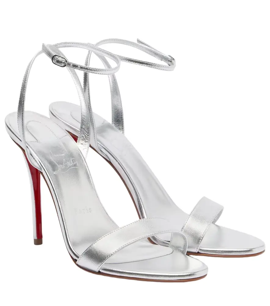 Christian Louboutin Miss Z 100 metallic leather sandals