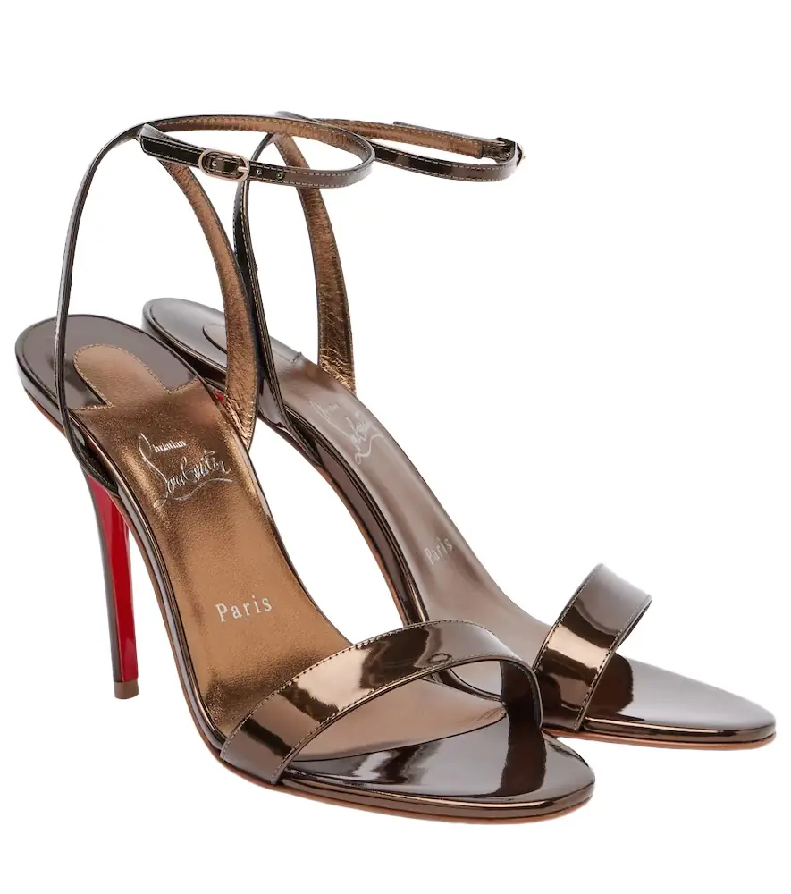 Christian Louboutin Miss Z 100 mirrored leather sandals