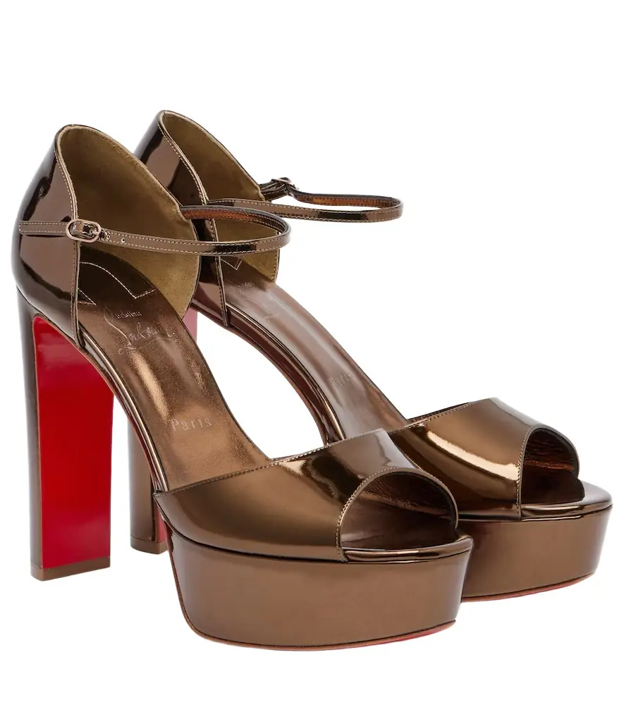 Christian Louboutin Sandaloo 130 leather platform sandals