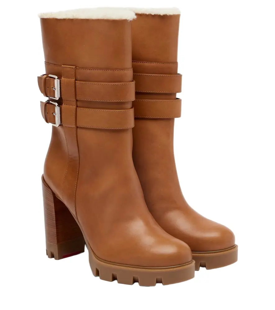 Christian Louboutin Elisawalk 100 leather ankle boots