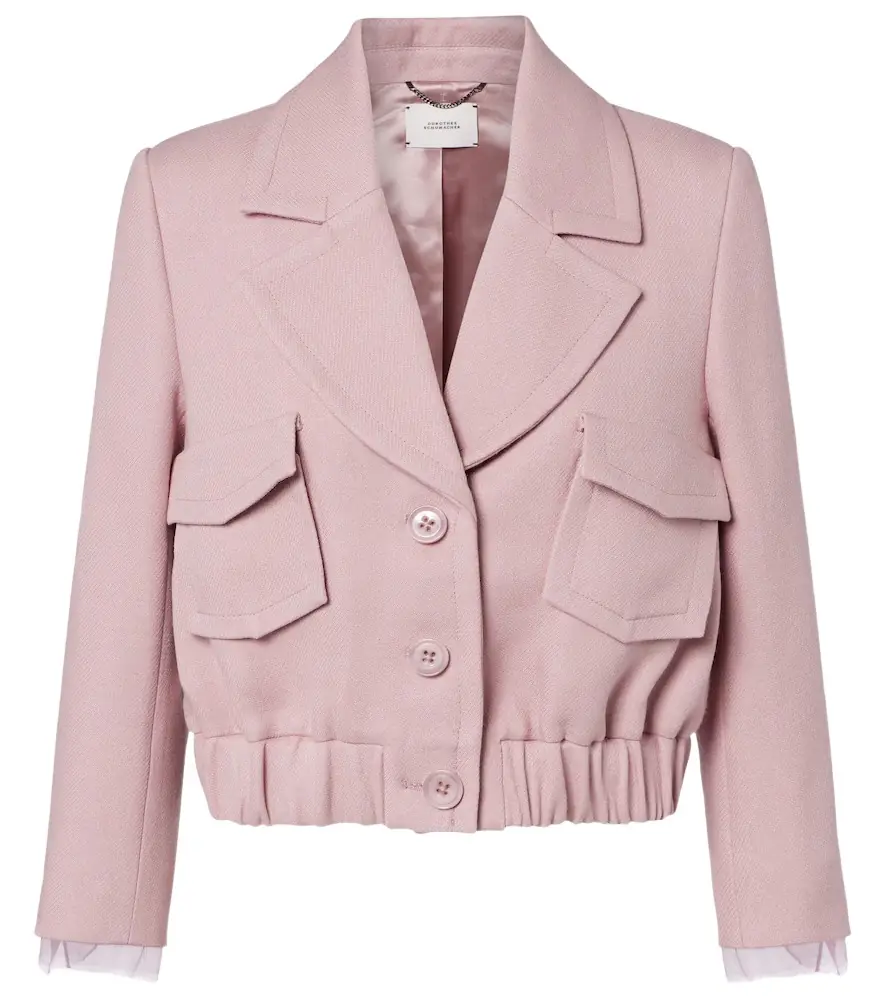 Dorothee Schumacher Layered Coolness organza-trimmed cropped jacket