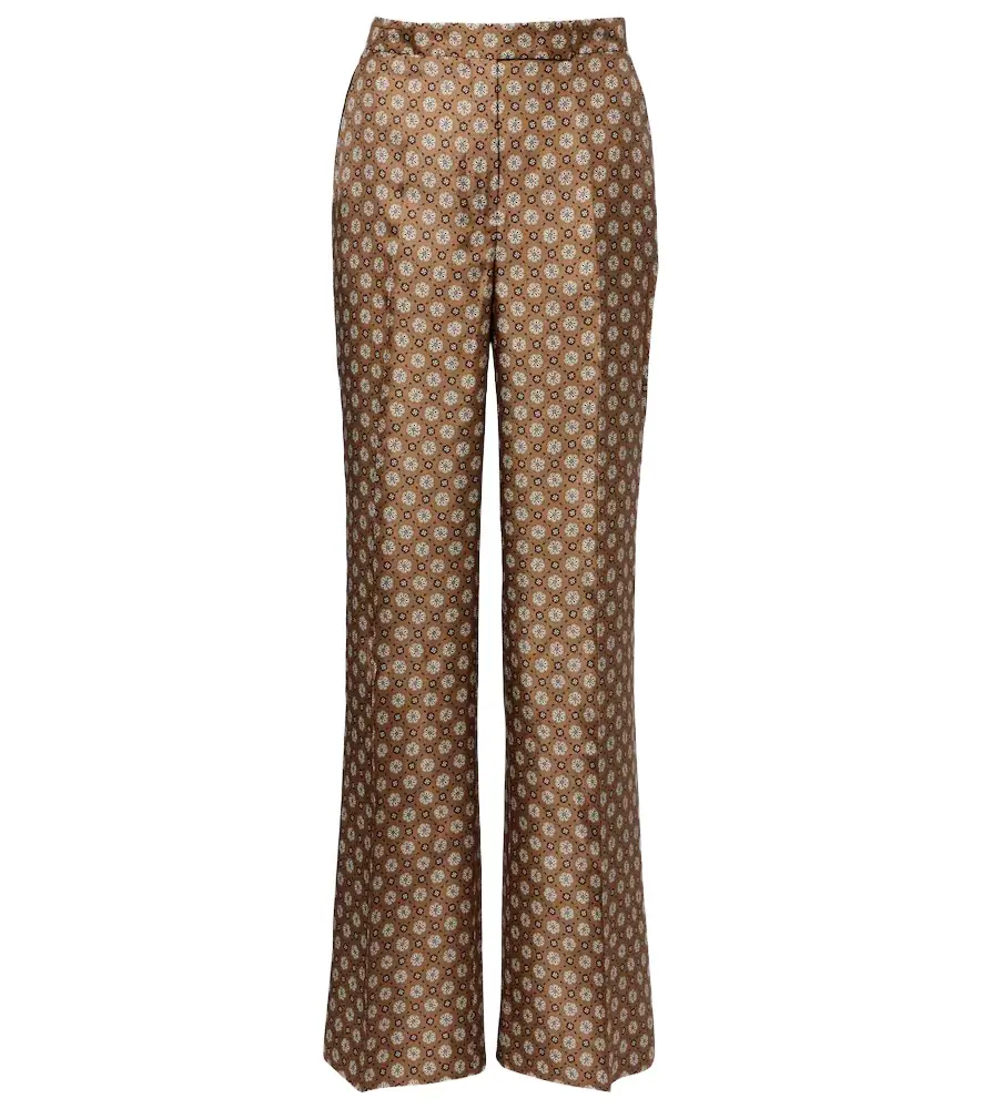 Dorothee Schumacher Graphic Dreams printed silk twill palazzo pants