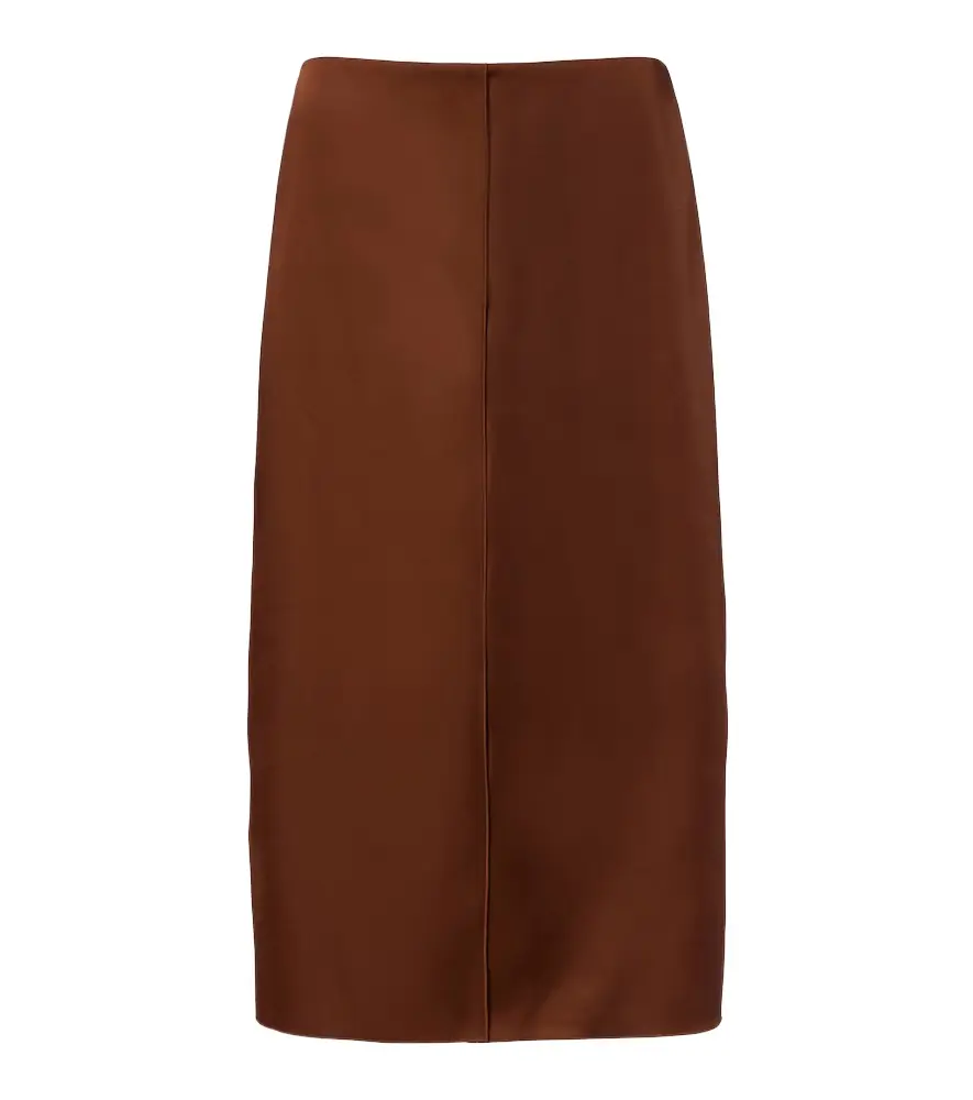 Dorothee Schumacher Shiny Statement high-rise duchesse pencil skirt