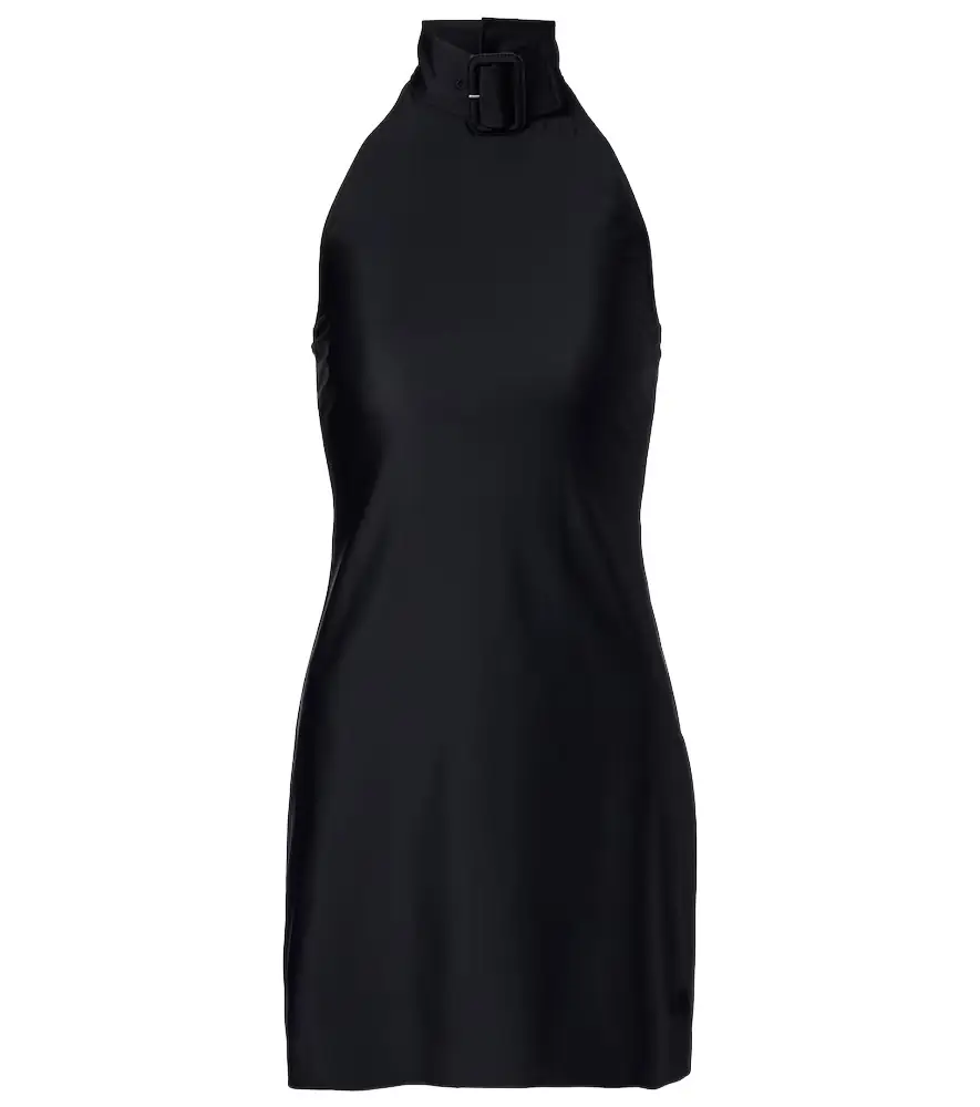 Courreges Courrèges Buckle-detail jersey minidress